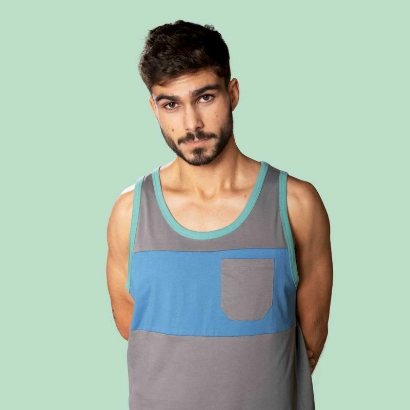 Budget 🔔 Snap Two-Colored Pocket Tank Top - Débardeur homme 💯 – Image 3