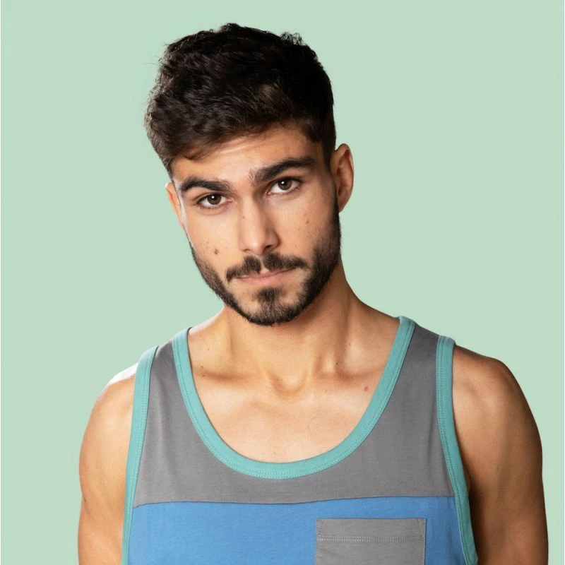 Budget 🔔 Snap Two-Colored Pocket Tank Top - Débardeur homme 💯 – Image 4